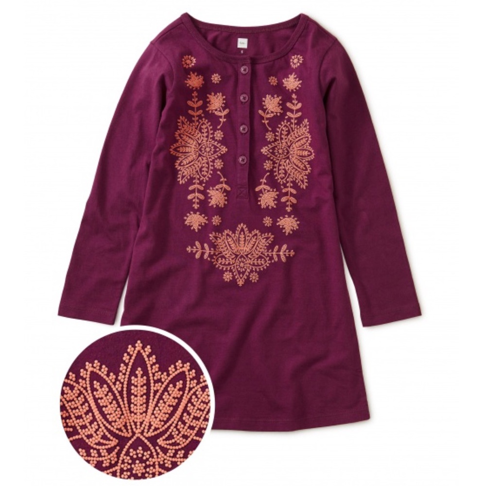 Tea Collection Henley Graphic Dress